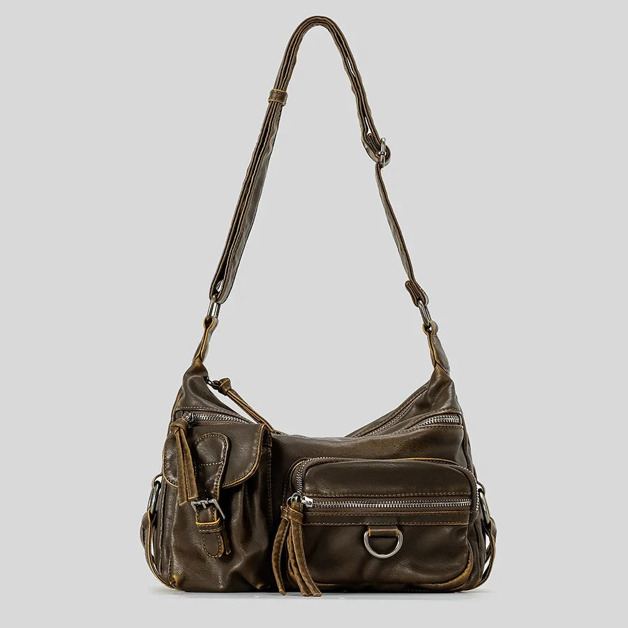 Suzanne | Brown Vintage Crossbody Bag