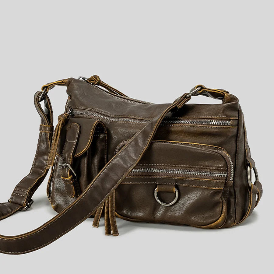 Suzanne | Brown Vintage Crossbody Bag
