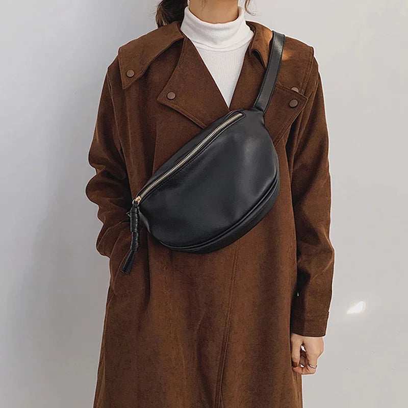 Brown Leather Crossbody Bag