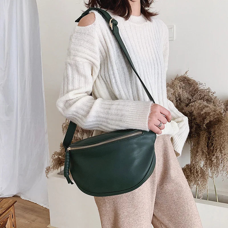 Brown Leather Crossbody Bag