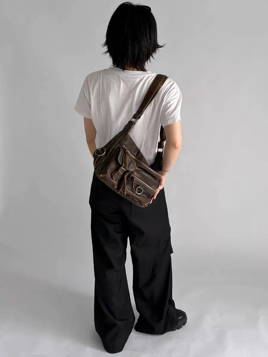 Brown Vintage Crossbody Bag