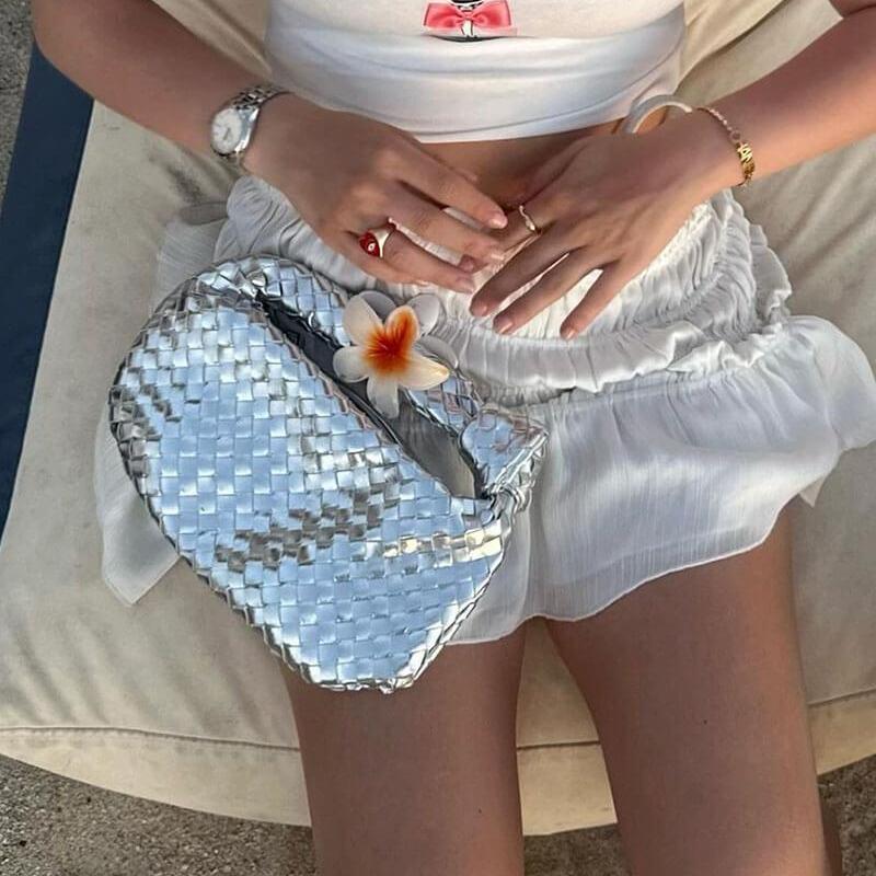 Ambre | Mini Leather Half Moon Bag