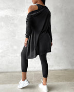 3-Piece Lounge Set: Tank Top, Open Coat, Comfort Pants