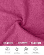 Rib Knit Notch Neck Long Sleeve Top with Built-In Bra