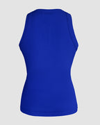 Sequin Keyhole Neck Sleeveless Rhinestone Ribbed Tank Top
