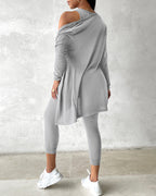 3-Piece Lounge Set: Tank Top, Open Coat, Comfort Pants