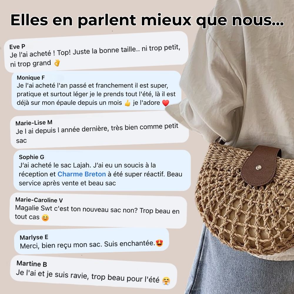 Virginie | Wicker Half Moon Bag