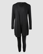 3-Piece Lounge Set: Tank Top, Open Coat, Comfort Pants