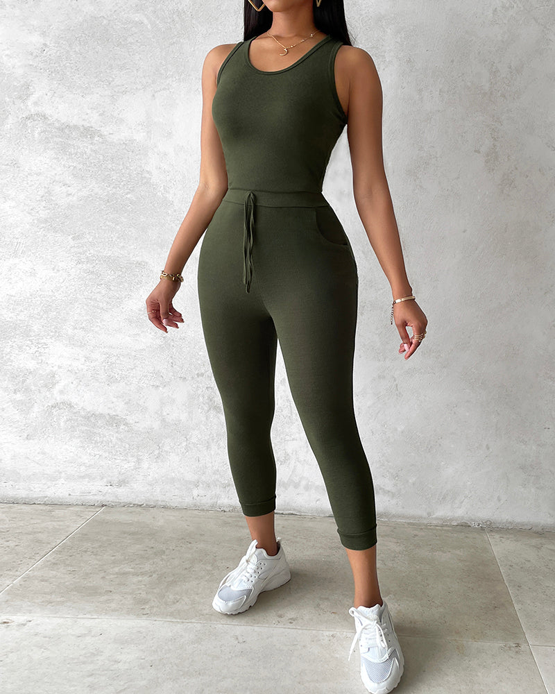 3-Piece Lounge Set: Tank Top, Open Coat, Comfort Pants