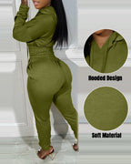 2-Piece Tracksuit with Hoodie and Jogger Sweatpants