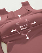 Seamless U-Neck Sleeveless Tank with Built-In Bra for Layering