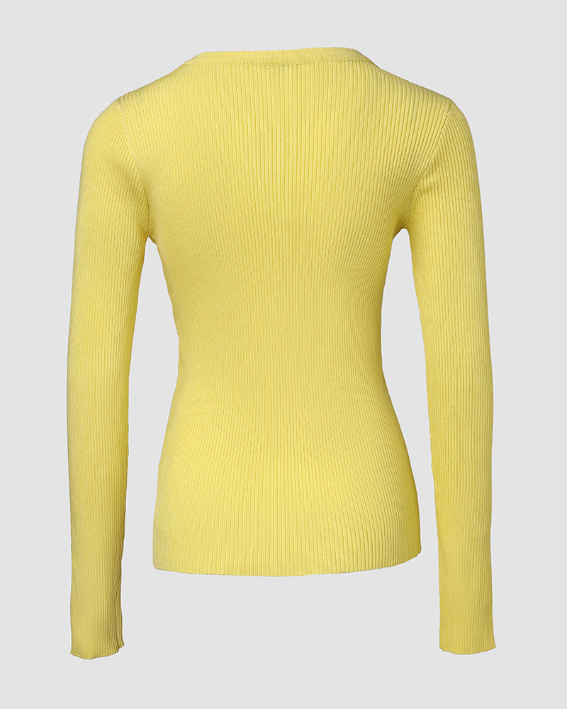 Half-Zip Ribbed Knit Crewneck Sweater with Flap Detail Pullover.