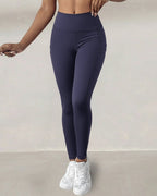 Winter Warm High-Waisted Thermal Yoga Pants with Pockets