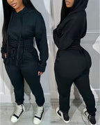 2-Piece Tracksuit with Hoodie and Jogger Sweatpants