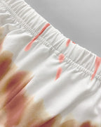 Letter Print Tee and Tie-Dye Pants Cozy Pajama Set
