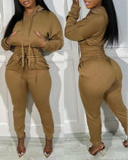 2-Piece Tracksuit with Hoodie and Jogger Sweatpants