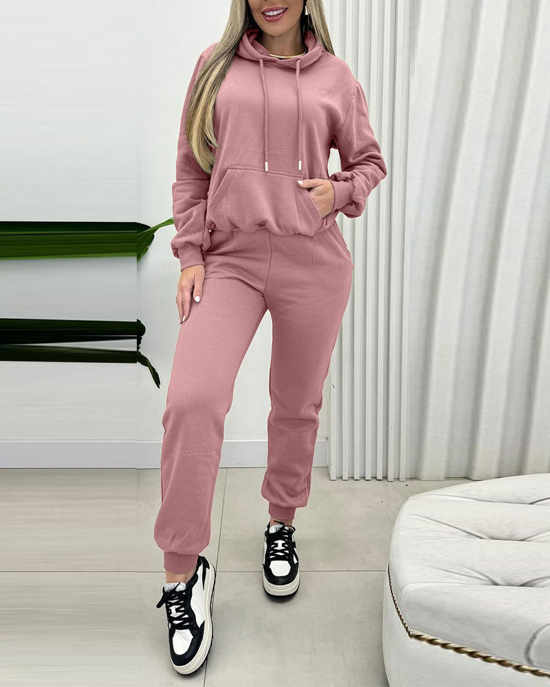Argyle Textured Hooded Teddy Jacket with Long Sleeves and Side Slits