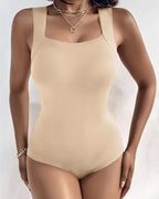 Contourx U Neck Sleeveless Shapewear Bodysuit with Built-in Bra