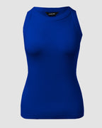 3-Pack Knit Racerback Tank Tops, Round Neck, Thick Straps