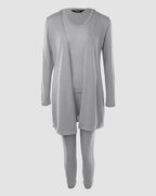 3-Piece Lounge Set: Tank Top, Open Coat, Comfort Pants