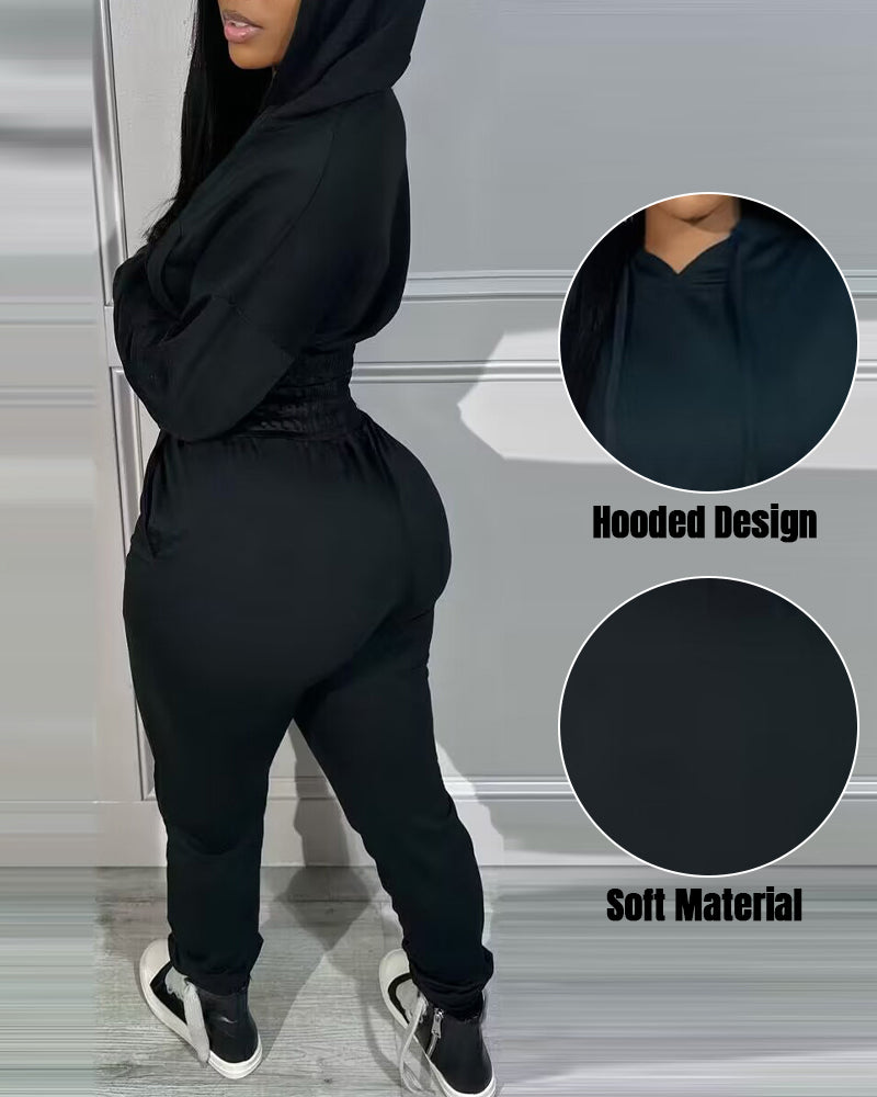 2-Piece Tracksuit with Hoodie and Jogger Sweatpants