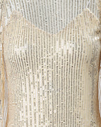 2-Piece Sequin Bodycon Set with Deep V-Neck Party Cardigan