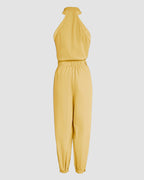 2-Piece High Neck Sleeveless Top and Cuffed Cargo Pants Set