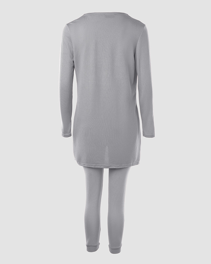 3-Piece Lounge Set: Tank Top, Open Coat, Comfort Pants