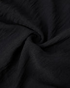 Off-Shoulder Frill Trim Textured Jumpsuit with Tie Waist