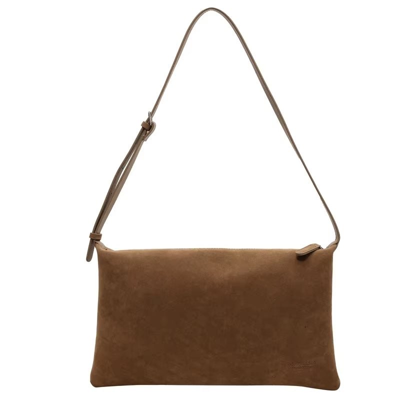 Suede shoulder bag