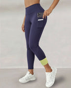 Winter Warm High-Waisted Thermal Yoga Pants with Pockets