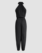 2-Piece High Neck Sleeveless Top and Cuffed Cargo Pants Set