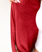 Fuzzy Trim Hooded Puffer Jacket with Shirred Zipper Pockets