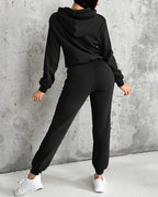 Argyle Textured Hooded Teddy Jacket with Long Sleeves and Side Slits
