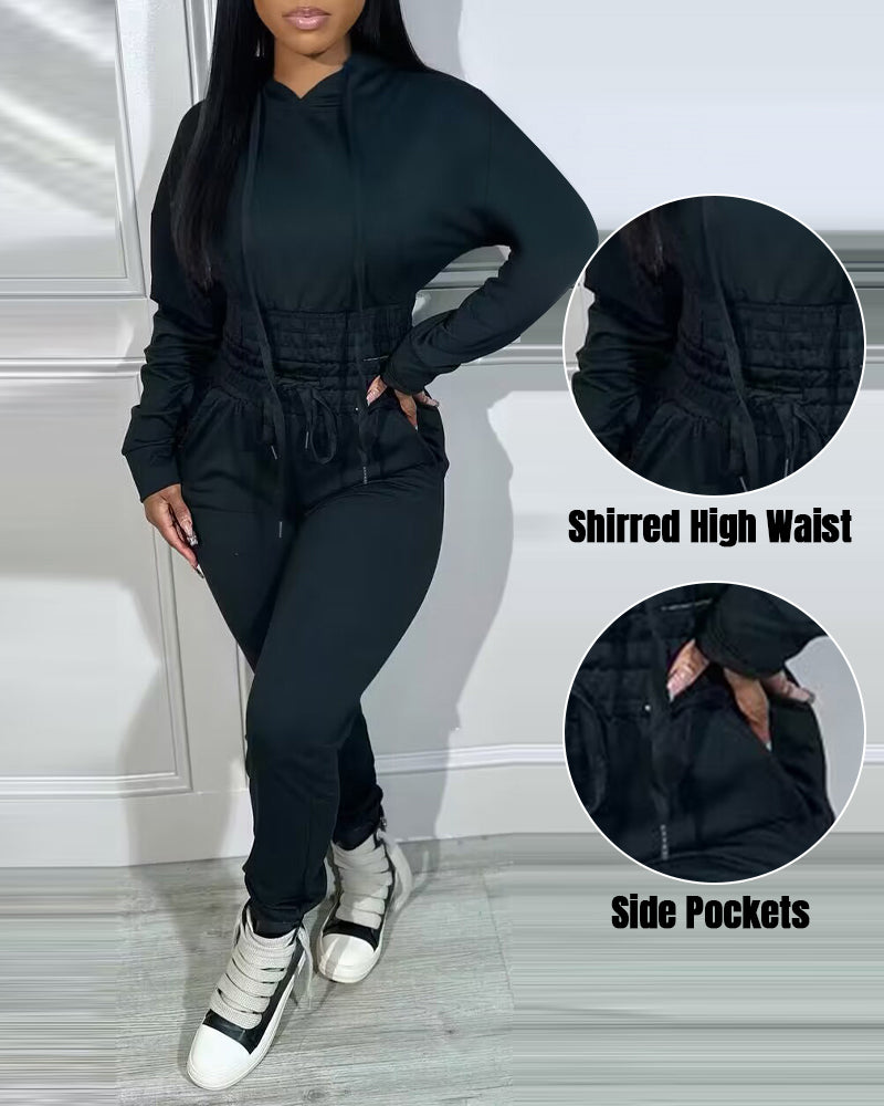 2-Piece Tracksuit with Hoodie and Jogger Sweatpants
