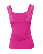 Thick Strap Tank Top with Rhinestone Embellishments