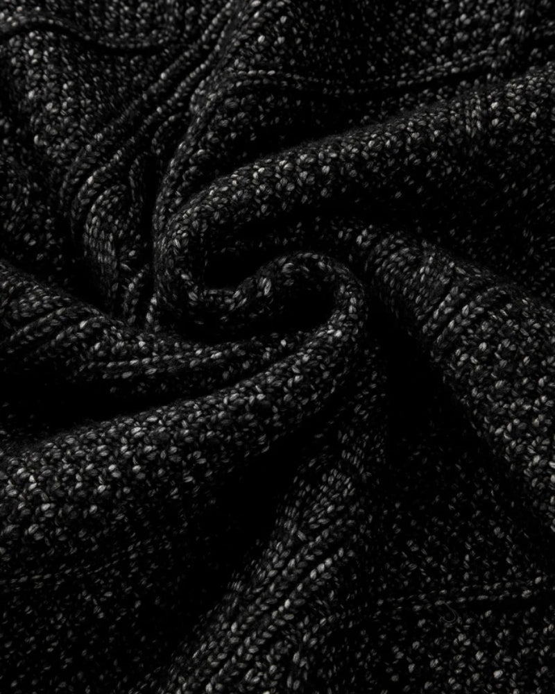 Casual Mid-Length Cable Knit Drop Shoulder Pullover Sweater