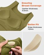 U-Neck Sleeveless Seamless Tank with Integrated Bra for Layering