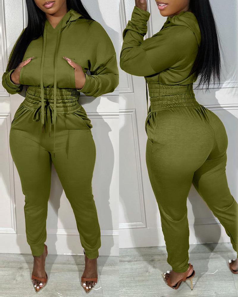 2-Piece Tracksuit with Hoodie and Jogger Sweatpants