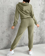 Argyle Textured Hooded Teddy Jacket with Long Sleeves and Side Slits