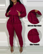 2-Piece Tracksuit with Hoodie and Jogger Sweatpants