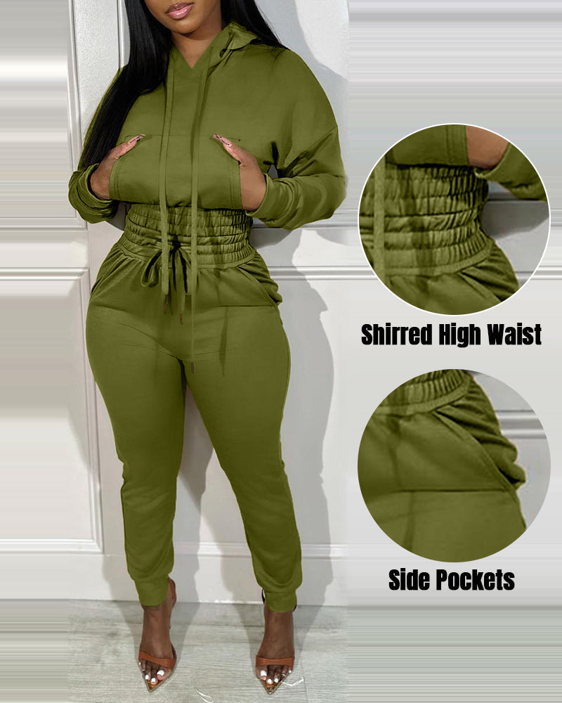 2-Piece Tracksuit with Hoodie and Jogger Sweatpants