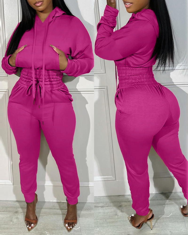2-Piece Tracksuit with Hoodie and Jogger Sweatpants
