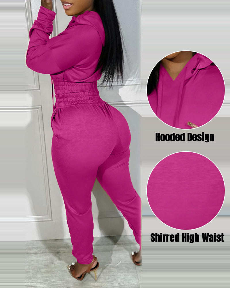 2-Piece Tracksuit with Hoodie and Jogger Sweatpants