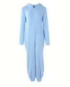3D Ear-Buttoned Fluffy Lounge Jumpsuit with Practical Features