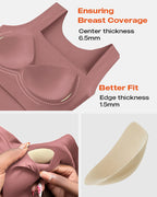 Seamless U-Neck Sleeveless Tank with Built-In Bra for Layering