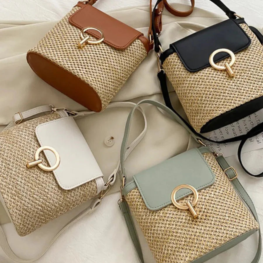 Wicker Bucket Bag
