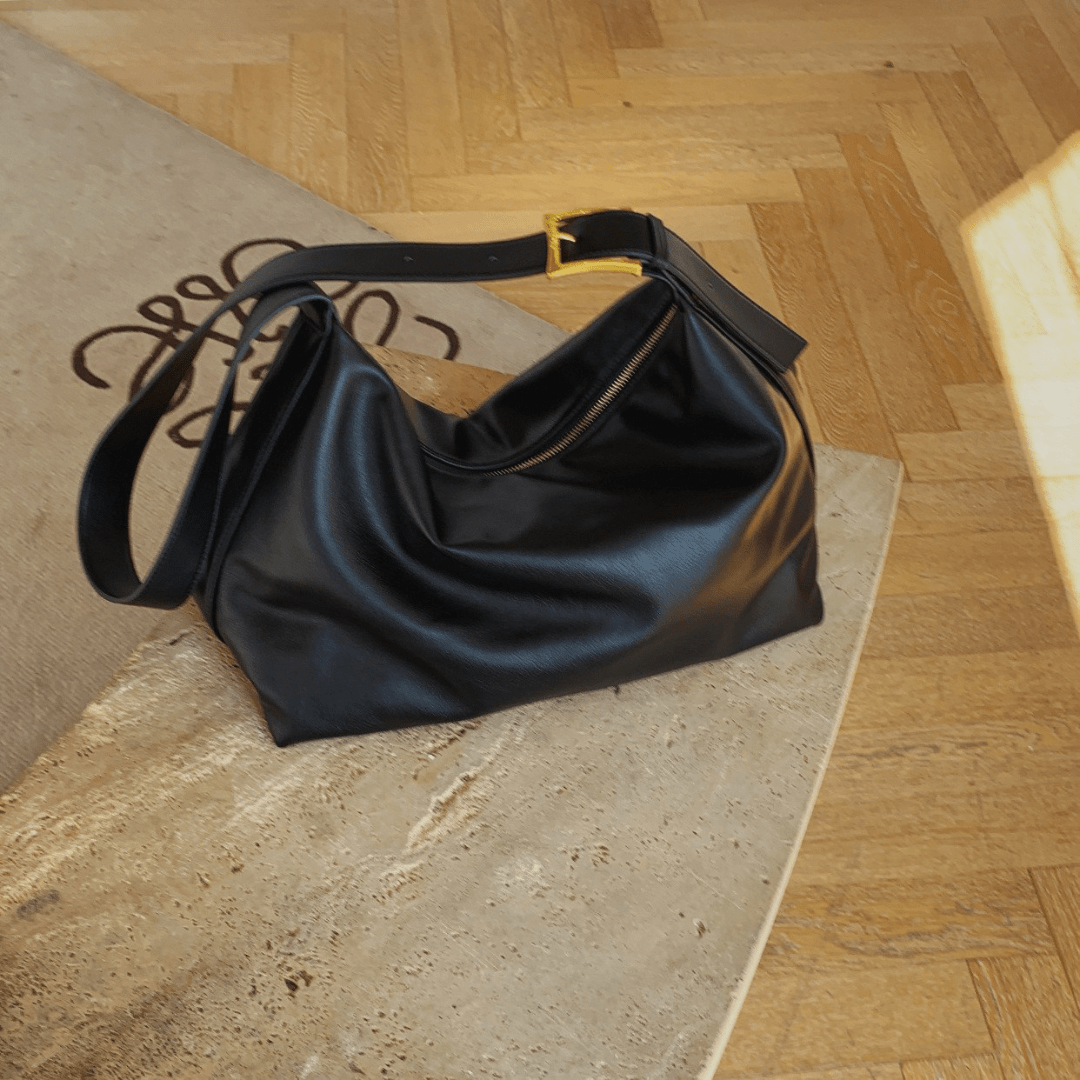 Mélanie | Brown Crescent Crossbody Bag