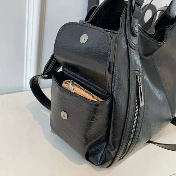 Burgundy Leather Crossbody Bag