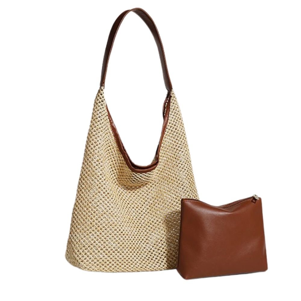 Léontine | Straw Shoulder Crossbody Bag